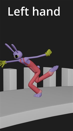Jax from TADC Run cycle step by step Animation #TADC #jax #animation #blender