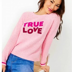 Lilly Pulitzer Pippy Sweater - Conch Shell Pink True Love