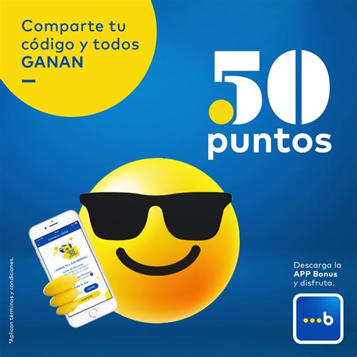 🎉 ¡Los mejores cupones de tus marcas favoritas en la app Bonus! Además, gana puntos por cada amigo que descargue la app con tu código. No esperes para descubrir todos tus beneficios 🙌. 📲 Descárgala en https://bit.ly/3G5MO5f Disponible en Android, iOS y Huawei | Bonus