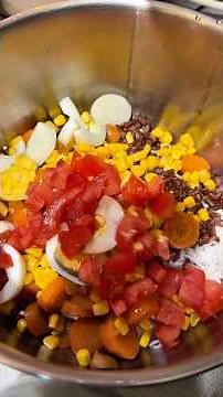 Salade de riz au thon #salade #riz #recette
