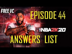 NBA 2K20: 2KTV ANSWERS FOR EPISODE 44 (FREE VC)!!