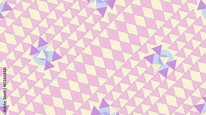 Optical illusion of transformation triangular shapes. 3d render loop animation