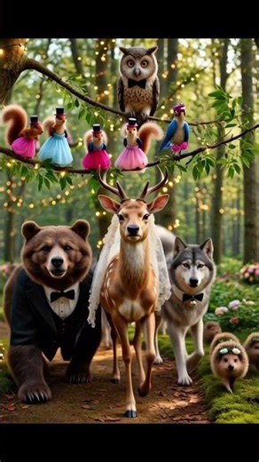 🌲 The Most Magical Animal Wedding Ever
