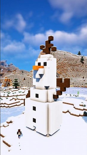 Minecraft Olaf Build Tutorial ❄️ Frozen