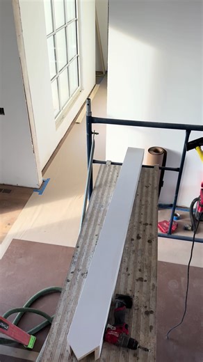 Setting box beams for our huge coffered ceiling. #bearrockcustomwoodworking #finishcarpentry #cofferedceiling #bigproject #carpentrytips