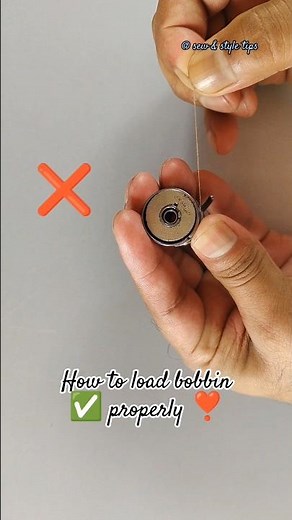 How to load bobbin properly ✅ #sewinghacks #sewingtools #sewingmachine #shorts