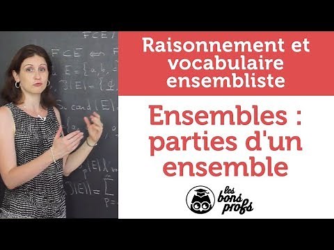 Ensembles : parties d'un ensemble - Maths - MPSI 1ère année - Les Bons Profs