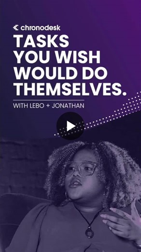 With AI everywhere… What s the one task you wish would just do itself? Here’s ours 😉. For the full interview with Lebo Sekhoto from Sociocom, visit our YouTube Channel here ➡️:… | Chronodesk