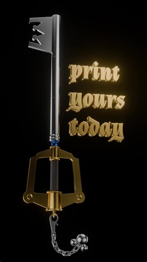 Yosh on Instagram: "“I know now that Kingdom Hearts is light!” We released the iconic Kingdom Key to our Patreon this month so let this incredible video be an incentive to make your very own keyblade! Our keyblade has cuts for standard printers and is separated by colors! Made by @neon.robotnick"