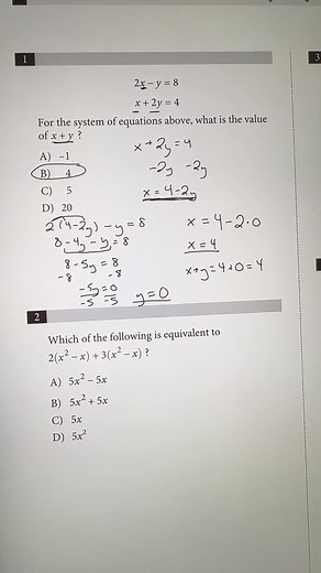 College Board SAT Practice Test 9 Math Problem Solution