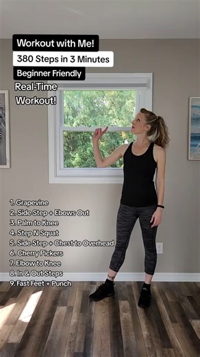 Work out with me! Tag a friend to do it with you! Beginner friendly, low impact cardio workout. 380 steps in 3 minutes. Get fit, lose weight and have fun! #loseweight #dailyworkout #weightloss #fitness #bodytransformation #homeworkout #fitafter40 #10kstepsaday #womenshealth #perimenopause #menopause #over40 #beginnerworkout #bellyfatworkout #walk #indoorwalking #getfit #homeworkout #homeworkouts #fitafter40 #fitmom #fitwomen #weightlossworkout #workoutsforwomen #workoutsforbeginners | Enrich You