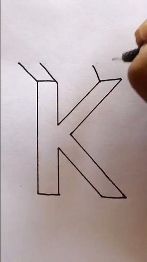 3d K drawing