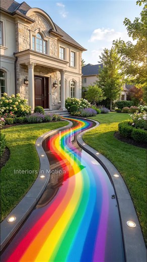 Transform Your Front Path with a Rainbow Resin Walkway