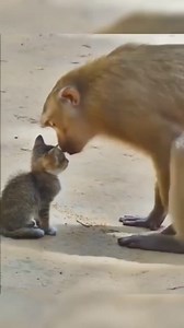 33K views · 636 reactions | Witness the beautiful connection between monkey and cat | Creature Trending | Facebook