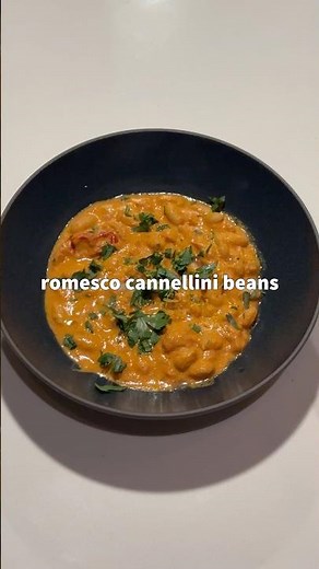 cooking these 🔥 romesco cannellini beans is so easy (recipe👇 for everyone asking) #letmecook
