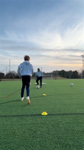 @coach.k.training on Instagram: "Drill Focus: 2-touch turns to escape pressure and change direction with control. First touch sets the angle. Second touch escapes pressure. #soccertips #footballtraining #soccerskills #offseason"