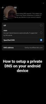 How to setup a private DNS on your android phone