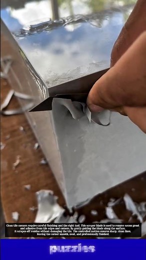 Satisfying Tile Corner Cleaning Removing Glue & Grout Perfectly!