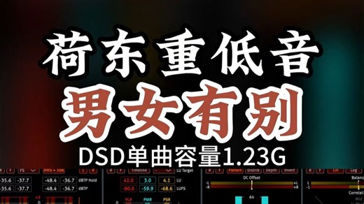 荷东重低音，挑战音响！《男女有别》DSD完整版1.23G，顶级hifi音乐，百万调音师专业录音棚制作