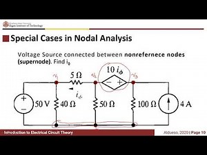 EEE130 - Electric Circuit Theory: Special Cases in Nodal Analysis