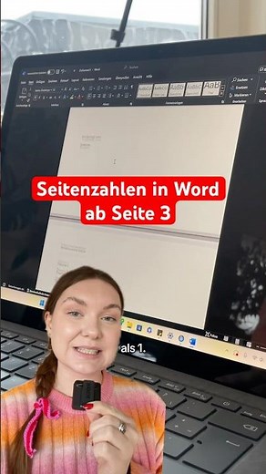SO könnt ihr in Word eure Seitenzahlen ab Seite 3 beginnen lassen 🫱🏽‍🫲🏼 #microsoftword #word