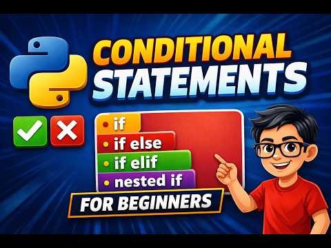 Conditional Statements in Python | if, if else, if elif, Nested if Explained for Beginners #14