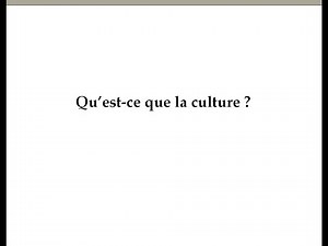 Cours sur la culture (introduction)