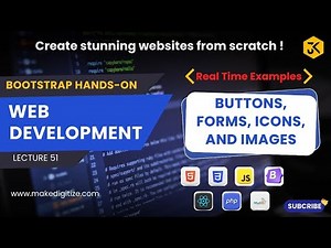 51 || Bootstrap Hands-On: Buttons, Forms, Icons, and Images | Examples #webtectechnologies