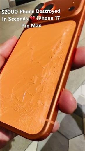 One Drop = Disaster? iPhone 17 Pro Max Back Completely Broken! #iphonebroken #iphone17promax