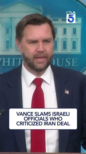 Vance slams Israeli officials who criticized Iran deal
