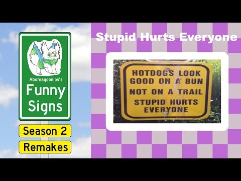 Funny Signs: Stupid Hurts Everyone (2026 Remake)