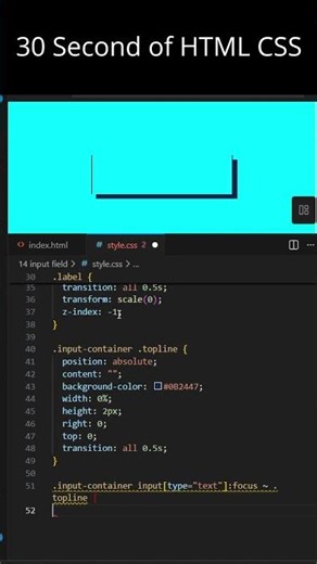 ⭐ CSS Floating Label Input Animation | Pure HTML & CSS #coding #programming #frontenddevelopment