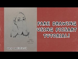 FAKE DRAWING ON PAPER USING PICSART TUTORIAL!