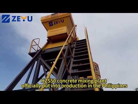 ZEYU HZS50 Concrete Batching Plant | Operating in the Philippines
