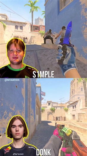 S1MPLE VS DONK #cs2 #csclips #donk #faceit #s1mple