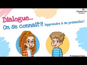 Dialogue ~ Se présenter I I introduce myself ~ Introduce yourself in French DELF A1 A2 FLE 😎