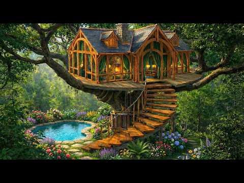 Building a Tree House Shelter | Off Grid Treehouse Living in the Wild