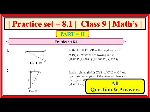 Practice set 8.1 class 9 maths part 2 | Chapter 8 Trigonometry Maharashtra state board