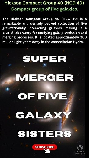 Hubble captures a mysterious merger of 5 galaxies #hubble #space