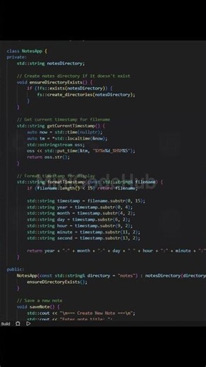 File-Based Notes App in C++ #cpp #programming #coding #projects #filehandling