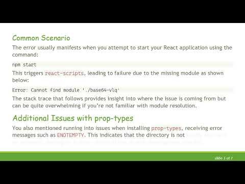 How to Resolve Cannot find module './base64-vlq' Errors in Your React Project