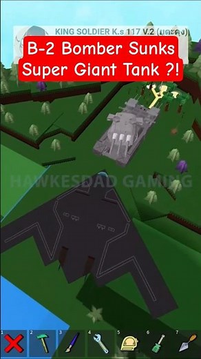 Roblox Build a Boat for Treasure B-2 Stealth Bomber Plane sunk Super Giant Tank ?! #roblox #babft