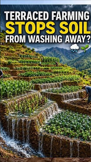 How Terraced Farming Stops Soil From Washing Away 🌧️🌱