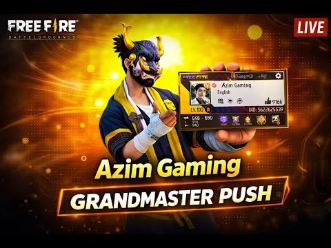 New Rank S49 Grandmaster Top 1 Live Rank Push 😍 #freefire #live #azimgaming