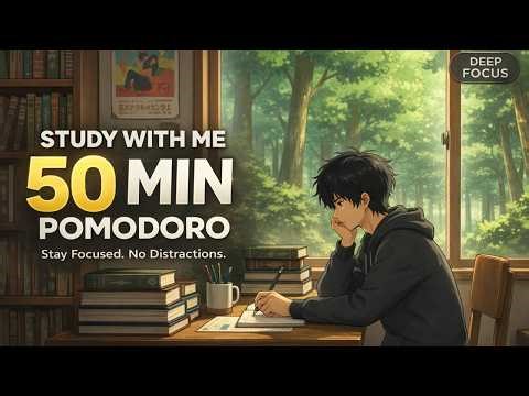Study With Me 50 MIN Pomodoro 🍃 Ultimate Deep Focus Anime Room for Productivity (No Music, Session)