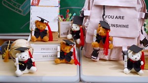 8 Pcs Mini Graduation Bear Stuffed Animals 4.7 Inch Tiny Plush Bear with Diploma and Hat for 2026 Graduation DIY Present Graduation Ceremony Party Decor Congratulation Gifts(Blue Cap)