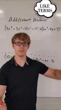 ADDING and SUBTRACTING POLYNOMIALS made EASY #math #maths #highschoolmath #algebra #exam