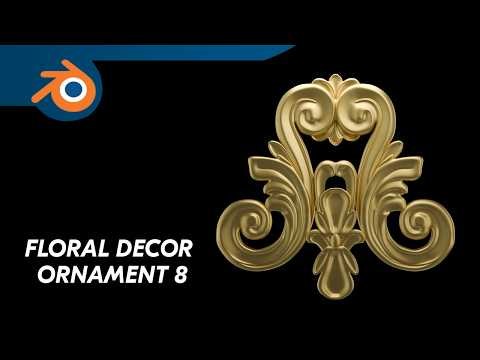 Floral Decor Ornament 8 - Blender 3D Tutorial