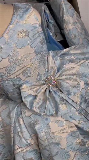 Luxury Damask Brocade Balldress for Baby Girls in Germany