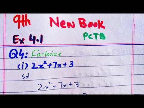 Class 9th Math New Book Exercise 4.1 Question 4 |Exercise 4.1 Question 4 |9th Class Maths New Book